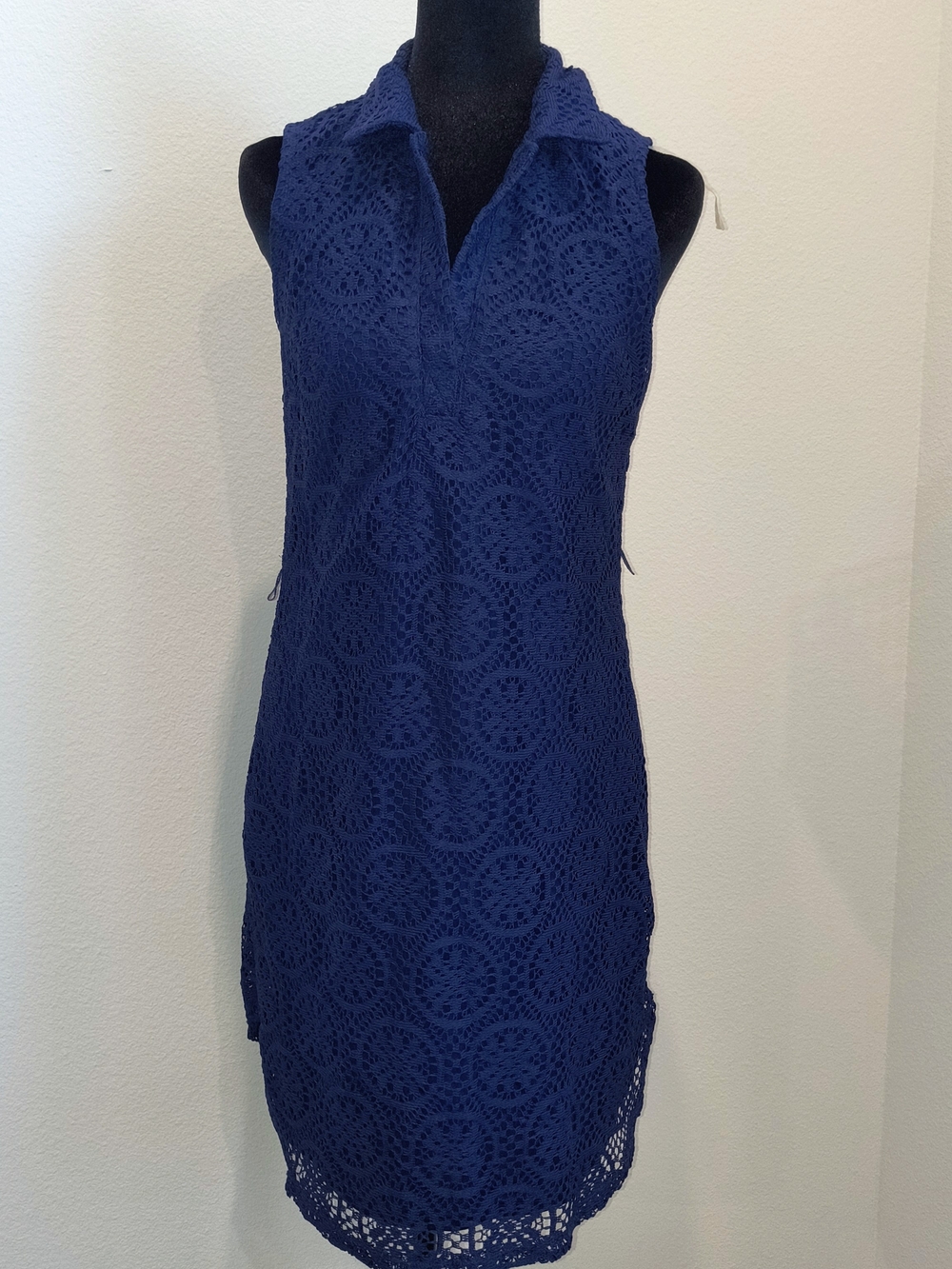 Faded Glory Royal Blue Dress with Crochet Detail Size S